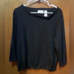 Black lightweight sweater 3/4 sleeves, new without tags, great condition.